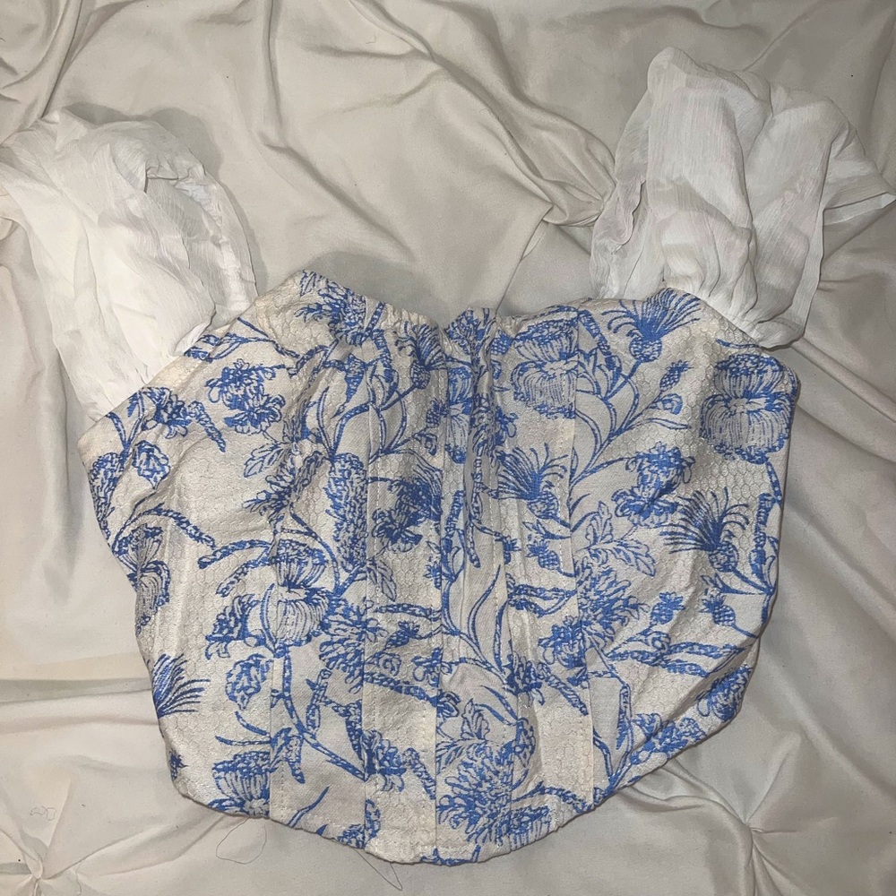 Lace up bustier top